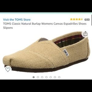 Burlap toms size 9